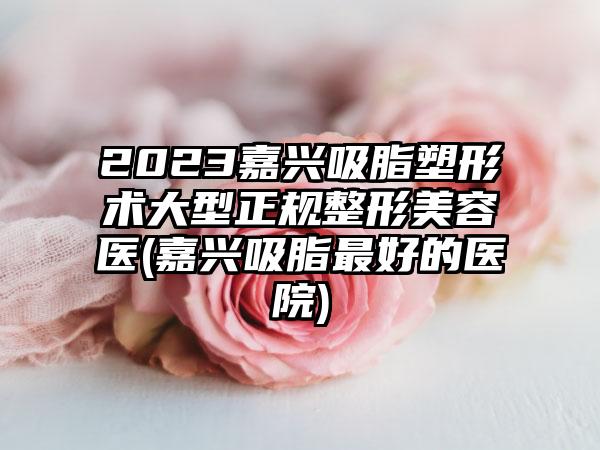 2023嘉兴吸脂塑形术大型正规整形美容医(嘉兴吸脂最好的医院)